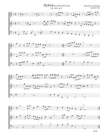 Partition , Aire en F major, VdGS No.198 - partition complète, Aris pour 3 violes de gambe