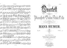 Partition complète et parties, Quartett für Pianoforte, Violine, viole de gambe, violoncelle, Op. 110.