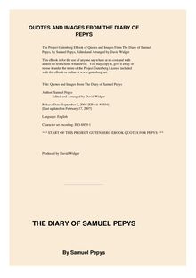 Quotes and Images From The Diary of Samuel Pepys