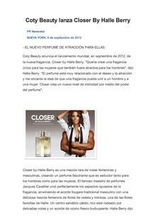 Coty Beauty lanza Closer By Halle Berry