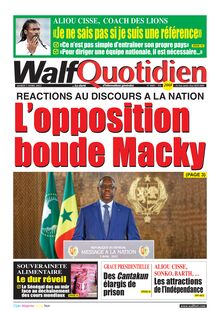 Walf Quotidien n°9009 - du mardi 05 avril 2022