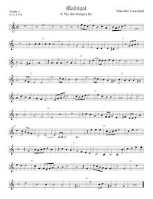 Partition viole de gambe aigue 2, Madrigali a 5 voci, Libro 4, Casentini, Marsilio par Marsilio Casentini