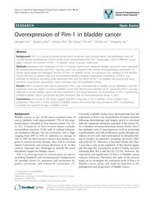 Overexpression of Pim-1 in bladder cancer