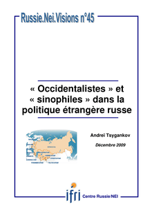 « Occidentalistes » et « sinophiles » dans la politique étrangère ...