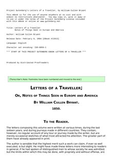 Letters of a Traveller - Notes of Things Seen in Europe and America