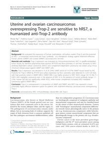 Uterine and ovarian carcinosarcomas overexpressing Trop-2 are sensitive to hRS7, a humanized anti-Trop-2 antibody