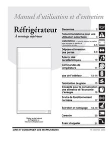 Notice Réfrigérateur Frigidaire  FRT21LR7AWS