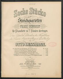 Partition complète, corde quatuor No. 9 en G minor, D.173, Schubert, Franz
