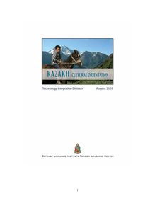 Kazakh Cultural Orientation