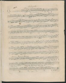 Partition violoncelle (color), 6 corde quatuors, G.184-188 (Op.22)