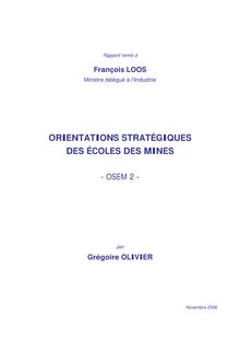 Orientations stratégiques des écoles des mines - OSEM 2 -