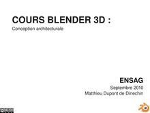 COURS BLENDER 3D :
