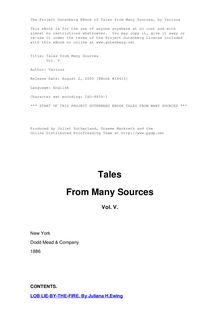 Tales from Many Sources - Vol. V