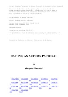 Daphne, an autumn pastoral