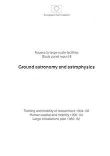 Ground astronomy and astrophysics