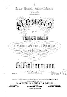 Partition complète, Adagio, Op.83, C major, Goltermann, Georg