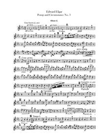 Partition hautbois 1, 2, anglais cor, Pomp et Circumstance, Op.39
