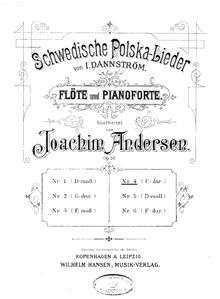 Partition No.4 C-dur, 6 Schwedischer Polska-chansons, Op.50, 6 Swedish Polkas