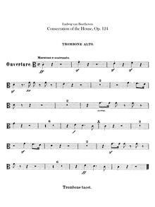Partition Trombone 1, 2, 3, Die Weihe des Hauses Op.124, Consecration of the House Overture