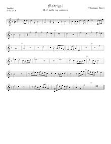 Partition viole de gambe aigue 1, Madrigali a 5 voci, Libro 2, Pecci, Tommaso par Tommaso Pecci