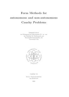 Form methods for autonomous and non-autonomous Cauchy problems [Elektronische Ressource] / Sonja Thomaschewski