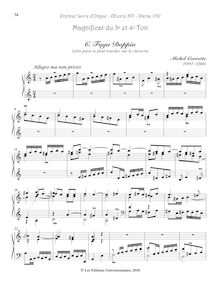 Partition , Fuga Doppia, Premier Livre d’Orgue, Op.16, Corrette, Michel