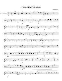 Partition clarinette 1 (Solo), Funiculì, Funiculà, Canzone popolare di Piedigrotta