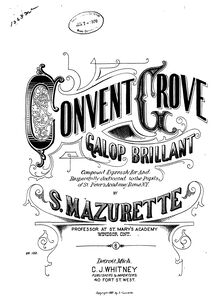 Partition complète, Convent Grove, Galop Brillant, F major, Mazurette, Salomon