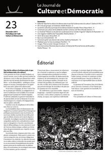 Le journal de Culture et Démocratie - Les droits culturels au principe d’une démocratisation durable (2011)