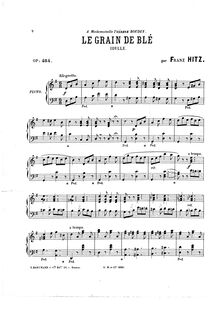 Partition complète, Le Grain de Blé - Idylle, Op.484, G major, Hitz, Franz