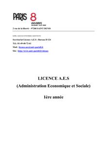 Télécharger - LICENCE AES (Administration Economique et Sociale ...