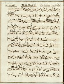Partition complète, flûte Sonata en G major, G major, Freithoff, Johan Henrik