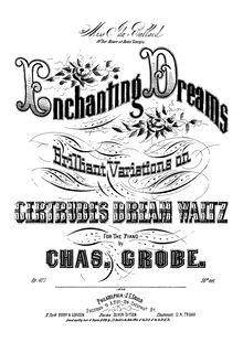 Partition complète, Enchanting Dreams, Op.425, Brilliant Variations on Gertrudes Dream Waltz