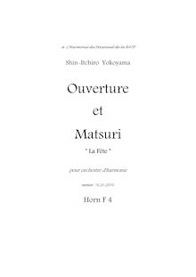 Partition cor F 4, Ouverture et Matsuri  La Fête , 序曲と祭り, F minor (Overture), A♭ major (Matsuri)