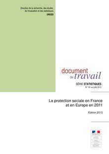 La protection sociale en France et en Europe en 2011 (rapport complet)