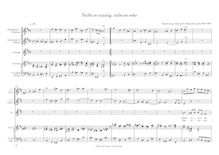 Partition , Nicht so traurig, nicht so sehr (after BWV 498), chansons et airs