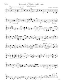 Partition de violon, violon Sonata No.3, Harrington, Jeffrey Michael