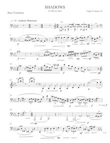 Partition basse Trombone , partie, Shadows, C Minor, Girtain IV, Edgar