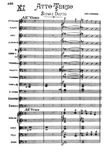 Partition Act III, Lucia di Lammermoor, The Bride of Lammermoor par Gaetano Donizetti