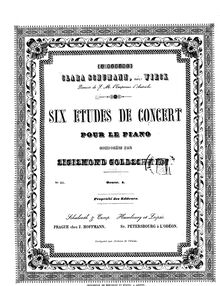 Partition complète, 6 Etudes de Concert, Op.4, Goldschmidt, Sigmund