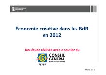 Économie créative dans les Bouches du Rhône - en 2012