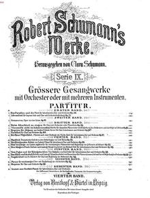 Partition complète, Manfred, Op.115, Schumann, Robert
