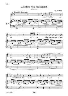 Partition Version pour Medium voix, Gedichte der Königin Maria Stuart, Op.135