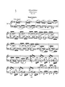 Partition complète, Albumblätter Op.124, Album Leaves, Schumann, Robert par Robert Schumann