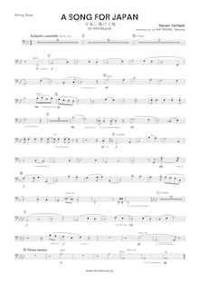 Partition corde basse, A Song pour Japan, Verhelst, Steven