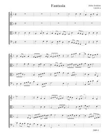 Partition Fantasia VdGS No.6 - partition complète (Tr T T B), fantaisies pour 4 violes de gambe et orgue