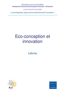 Eco-conception et innovation