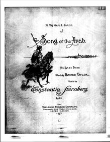 Partition complète, Song of pour Arab, B minor, Sternberg, Constantin von