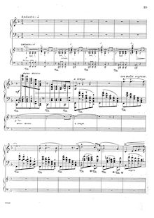 Partition , Andante, Concerto pour piano et orchestre no. 4 en D minor