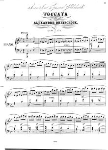 Partition , Toccata, Piano pièces, Op.98, Dreyschock, Alexander